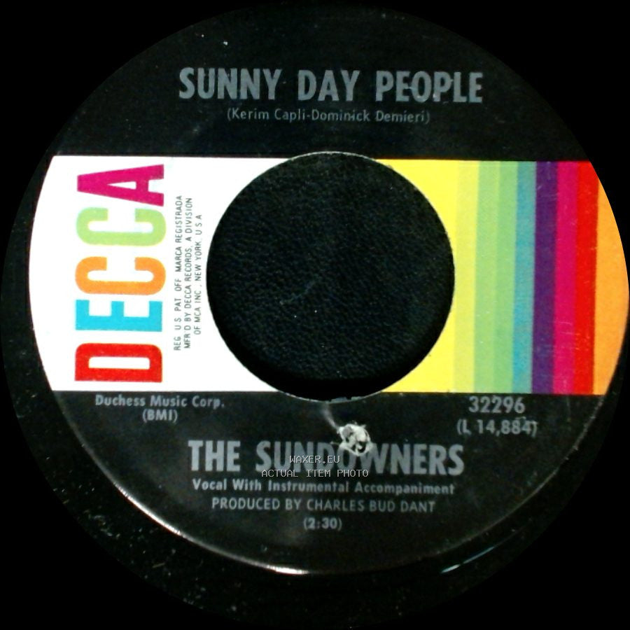 The Sundowners - Easy Does It / Sunny Day People side B