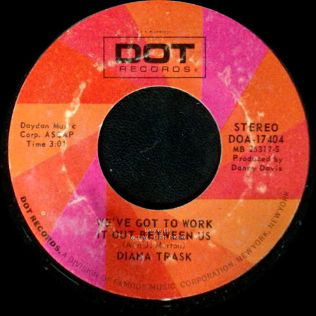 Diana Trask - I Keep It Hid / We've Got To Work It Out Between Us side B