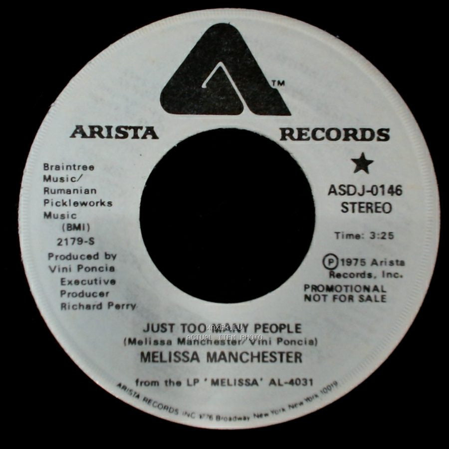 Melissa Manchester - Just Too Many People / Just Too Many People side A