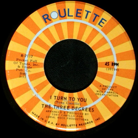 The Three Degrees - I Turn To You / Trade Winds side B