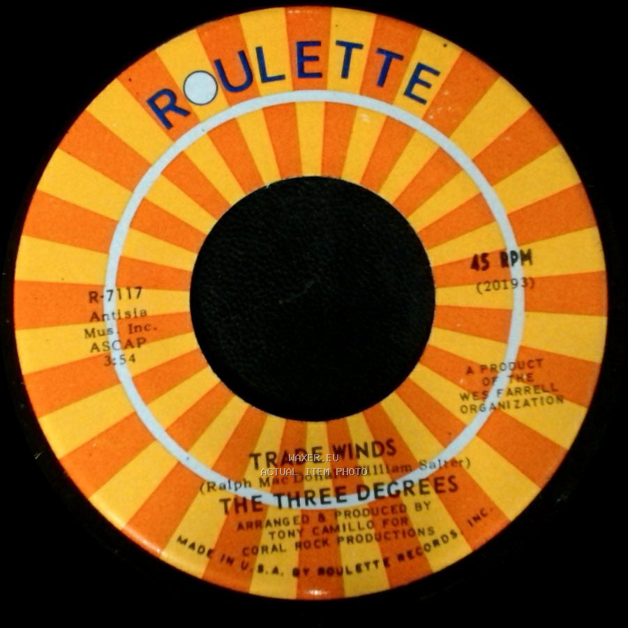 The Three Degrees - I Turn To You / Trade Winds side A