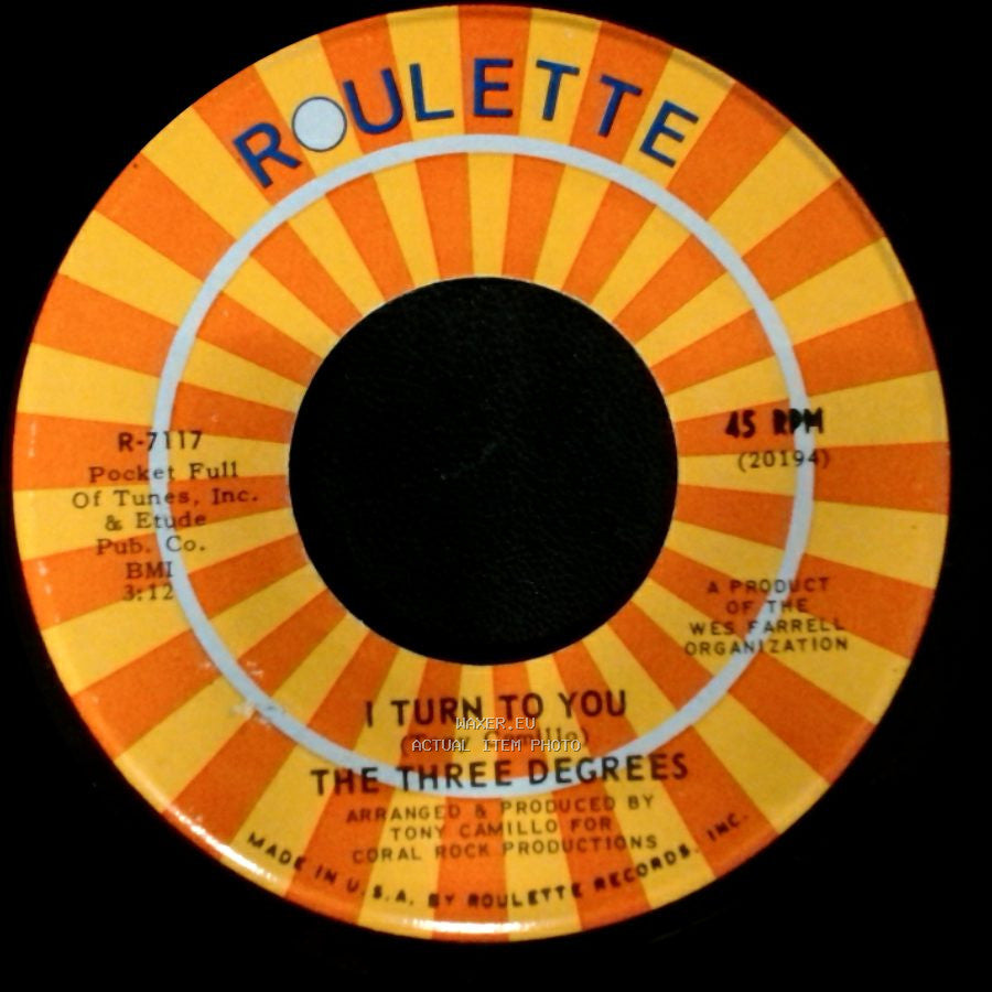 The Three Degrees - I Turn To You / Trade Winds side B
