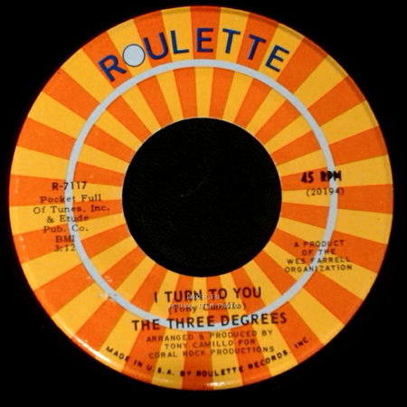 The Three Degrees - I Turn To You / Trade Winds side A