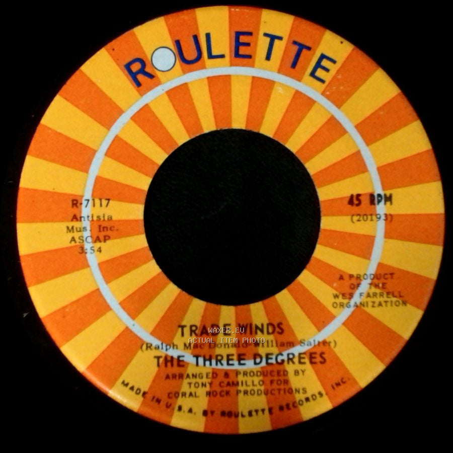 The Three Degrees - I Turn To You / Trade Winds side B