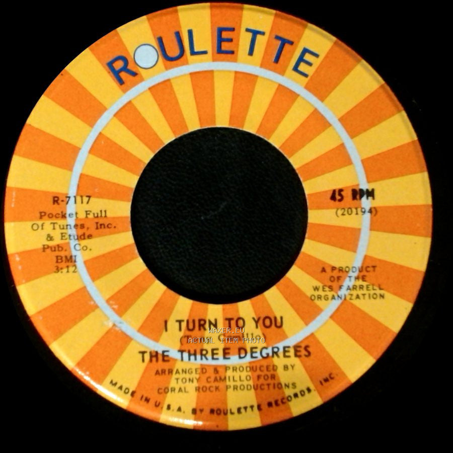 The Three Degrees - I Turn To You / Trade Winds side A