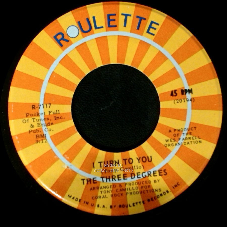 The Three Degrees - I Turn To You / Trade Winds side B