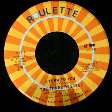 The Three Degrees - I Turn To You / Trade Winds side B
