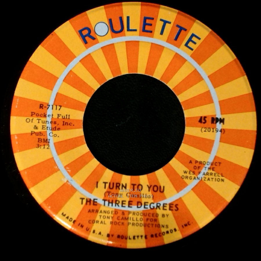 The Three Degrees - I Turn To You / Trade Winds side A