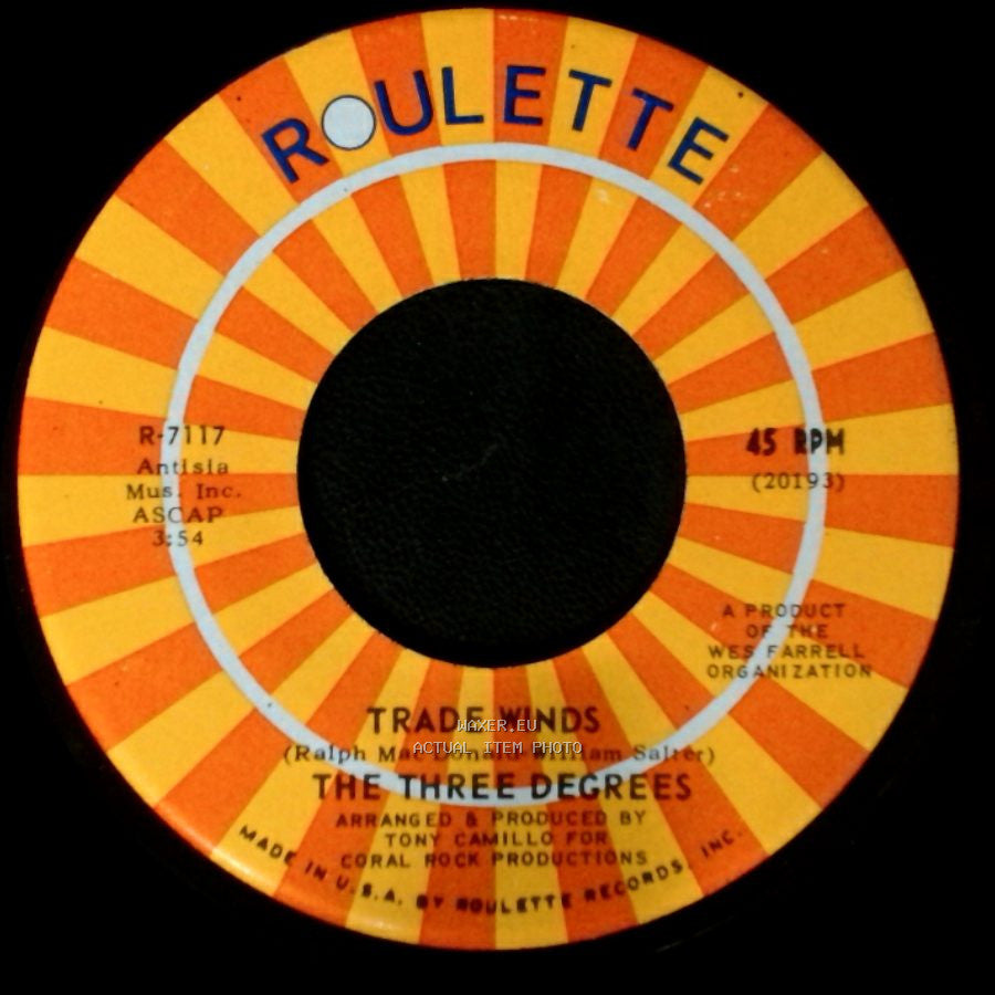 The Three Degrees - I Turn To You / Trade Winds side B