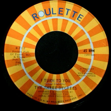 The Three Degrees - I Turn To You / Trade Winds side B