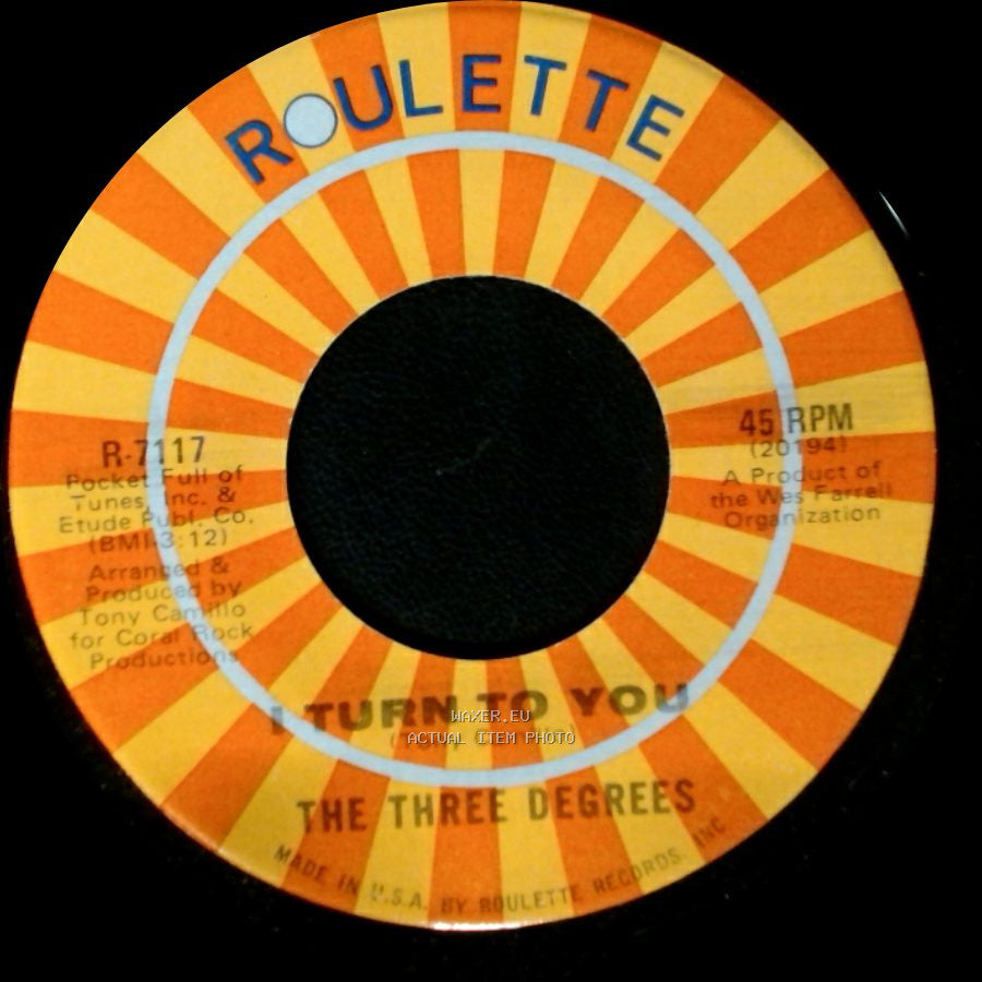 The Three Degrees - I Turn To You / Trade Winds side B