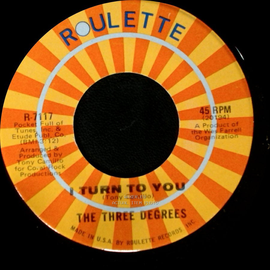 The Three Degrees - I Turn To You / Trade Winds side B