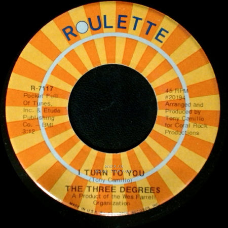 The Three Degrees - I Turn To You / Trade Winds side B