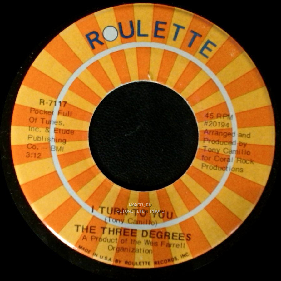 The Three Degrees - I Turn To You / Trade Winds side A