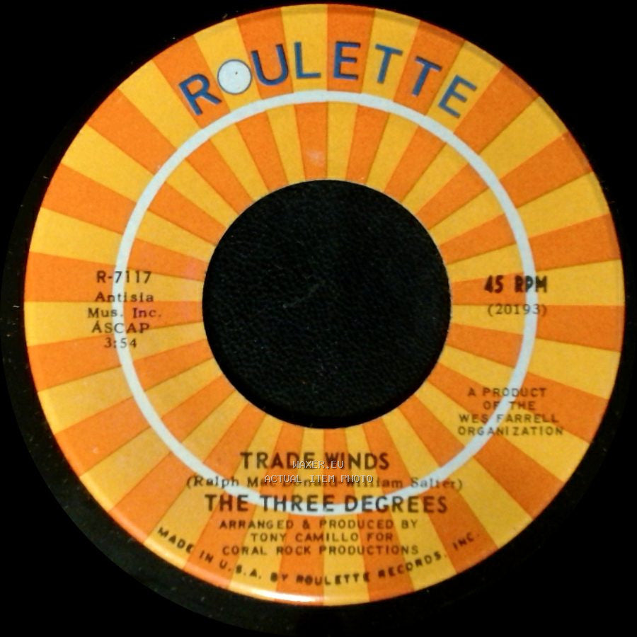 The Three Degrees - I Turn To You / Trade Winds side B
