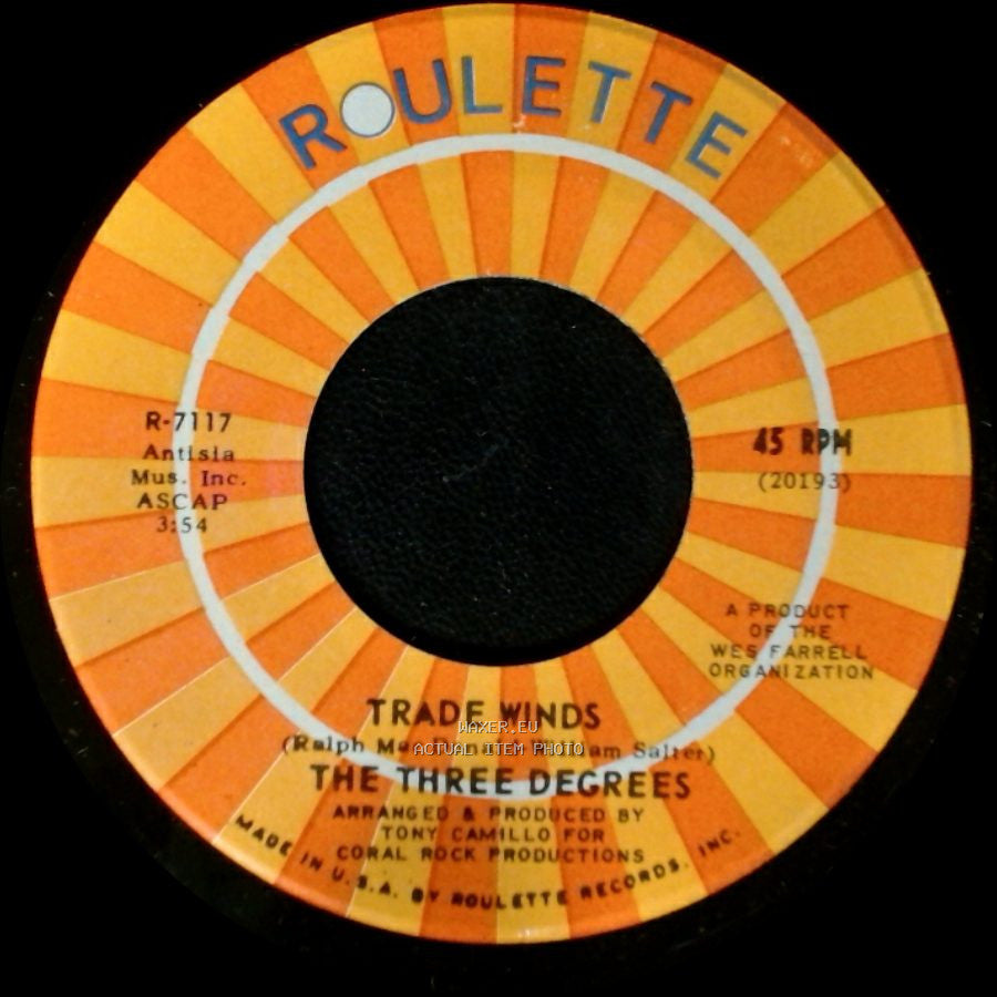 The Three Degrees - I Turn To You / Trade Winds side B