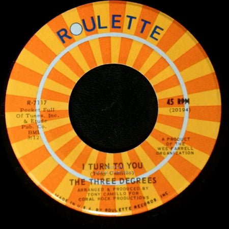 The Three Degrees - I Turn To You / Trade Winds side B