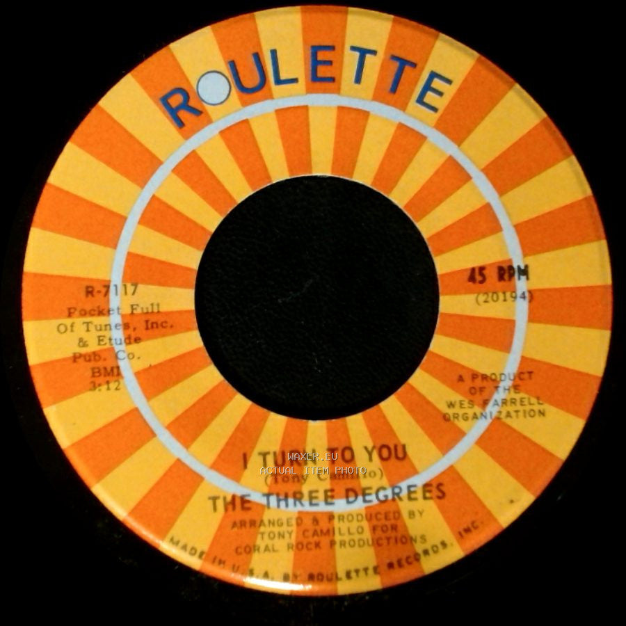 The Three Degrees - I Turn To You / Trade Winds side B