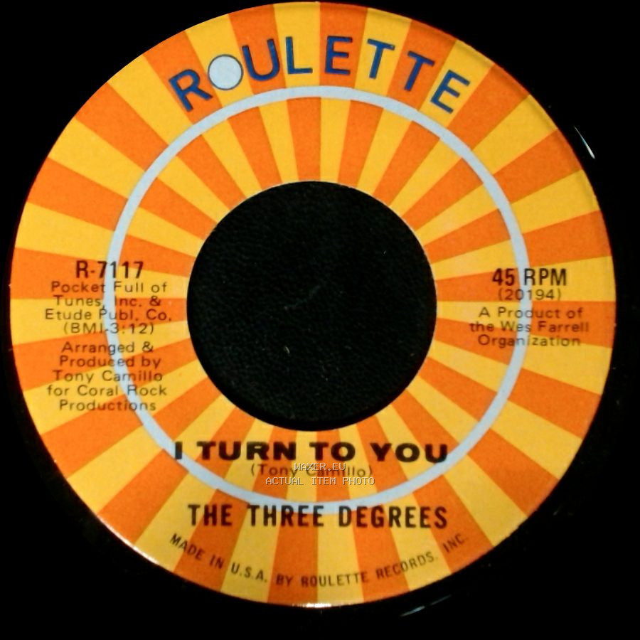 The Three Degrees - I Turn To You / Trade Winds side B