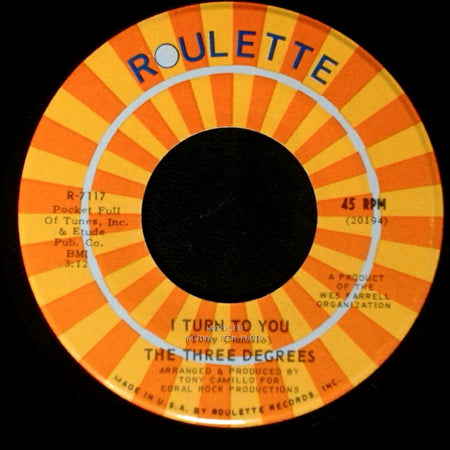The Three Degrees - I Turn To You / Trade Winds side B
