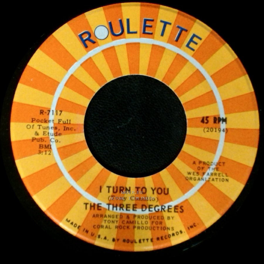 The Three Degrees - I Turn To You / Trade Winds side A