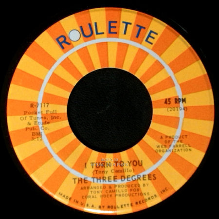 The Three Degrees - I Turn To You / Trade Winds side B