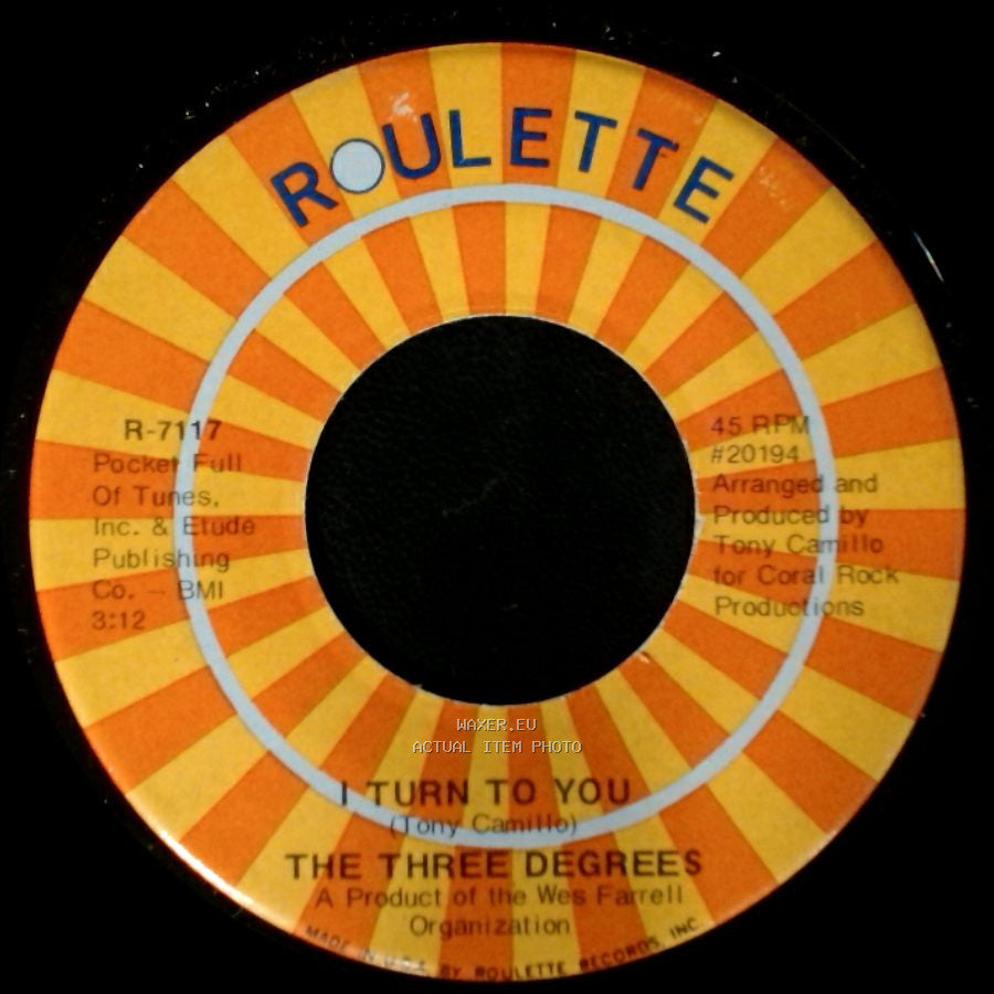 The Three Degrees - I Turn To You / Trade Winds side A
