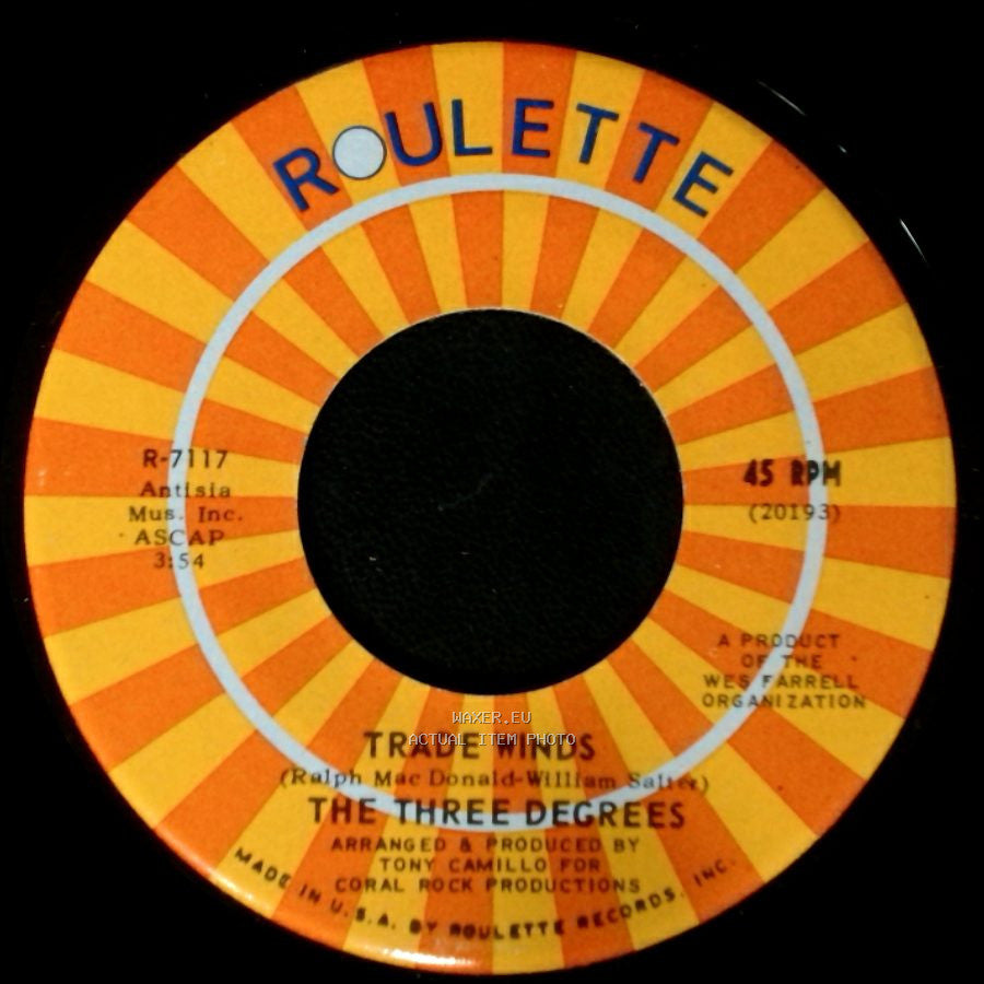 The Three Degrees - I Turn To You / Trade Winds side B