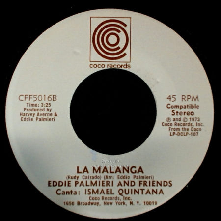 Eddie Palmieri And Friends - La Malanga / No Pienses Asi side A