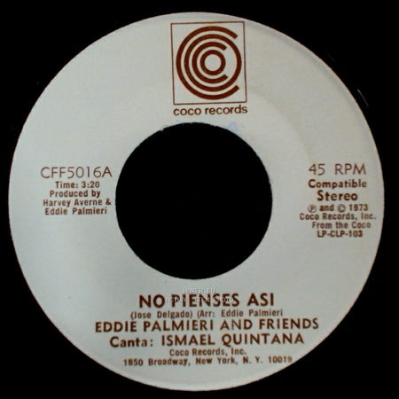 Eddie Palmieri And Friends - La Malanga / No Pienses Asi side B
