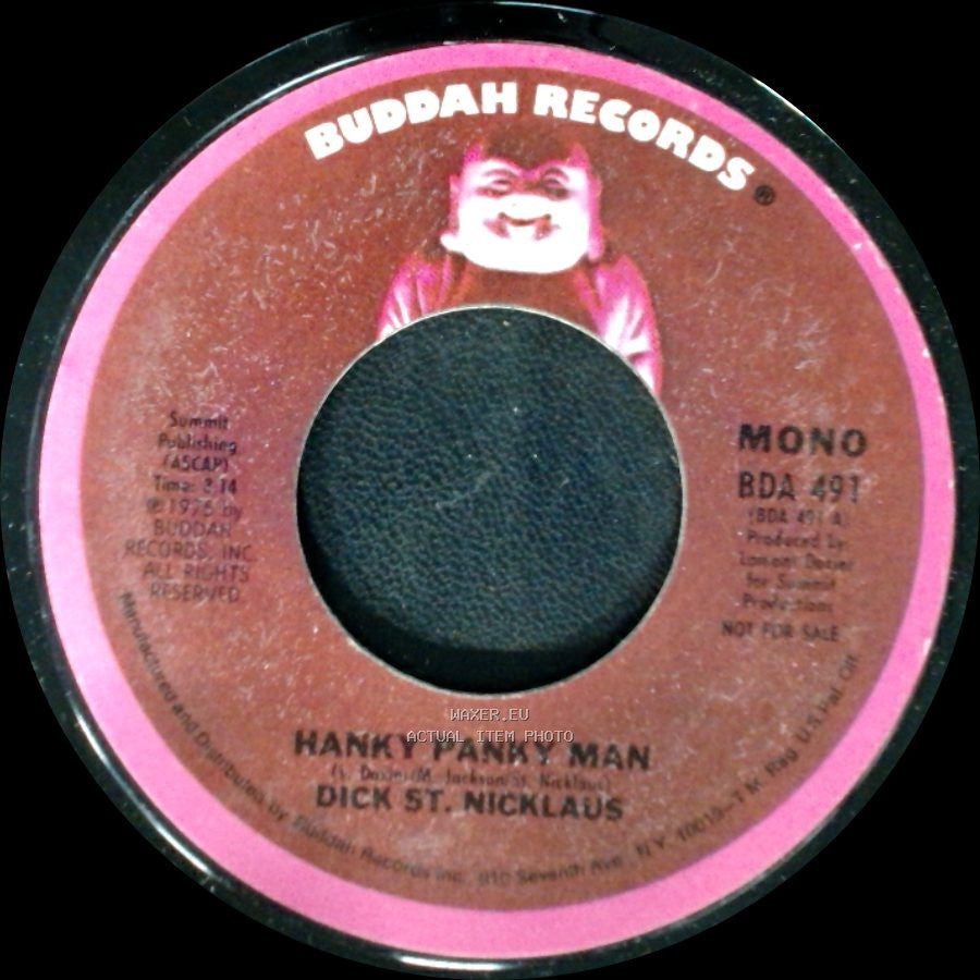 Dick St. Nicklaus - Hank's Panky Man / Hanky Panky Man side B