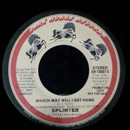Splinter - Which Way Will I Get Home / Which Way Will I Get Home side A