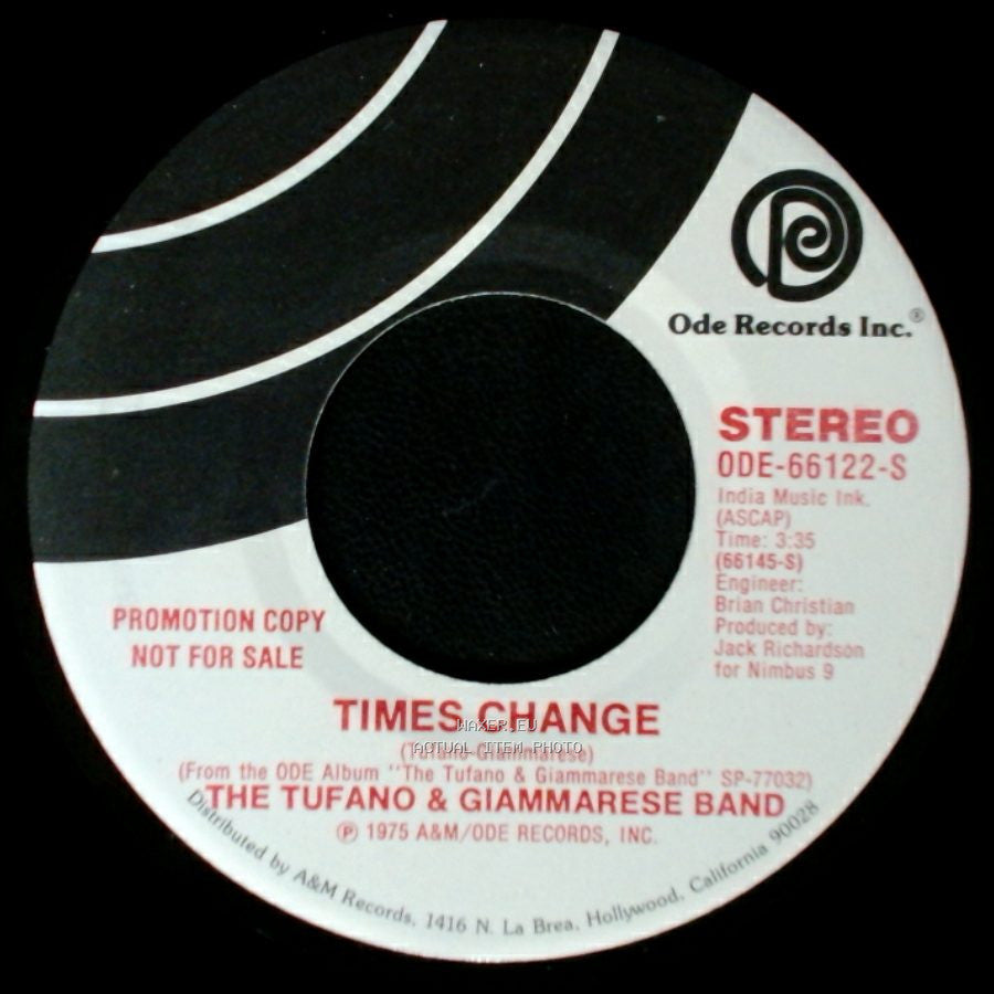 The Tufano & Giammarese Band - Times Change / Times Change side B