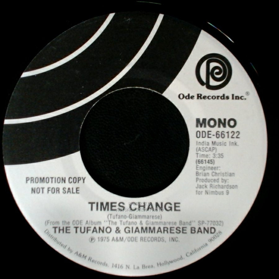 The Tufano & Giammarese Band - Times Change / Times Change side B