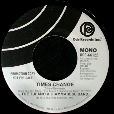 The Tufano & Giammarese Band - Times Change / Times Change side B