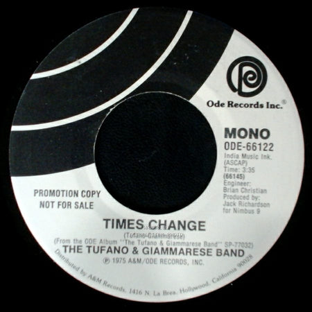 The Tufano & Giammarese Band - Times Change / Times Change side A