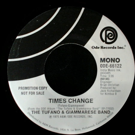 The Tufano & Giammarese Band - Times Change / Times Change side A