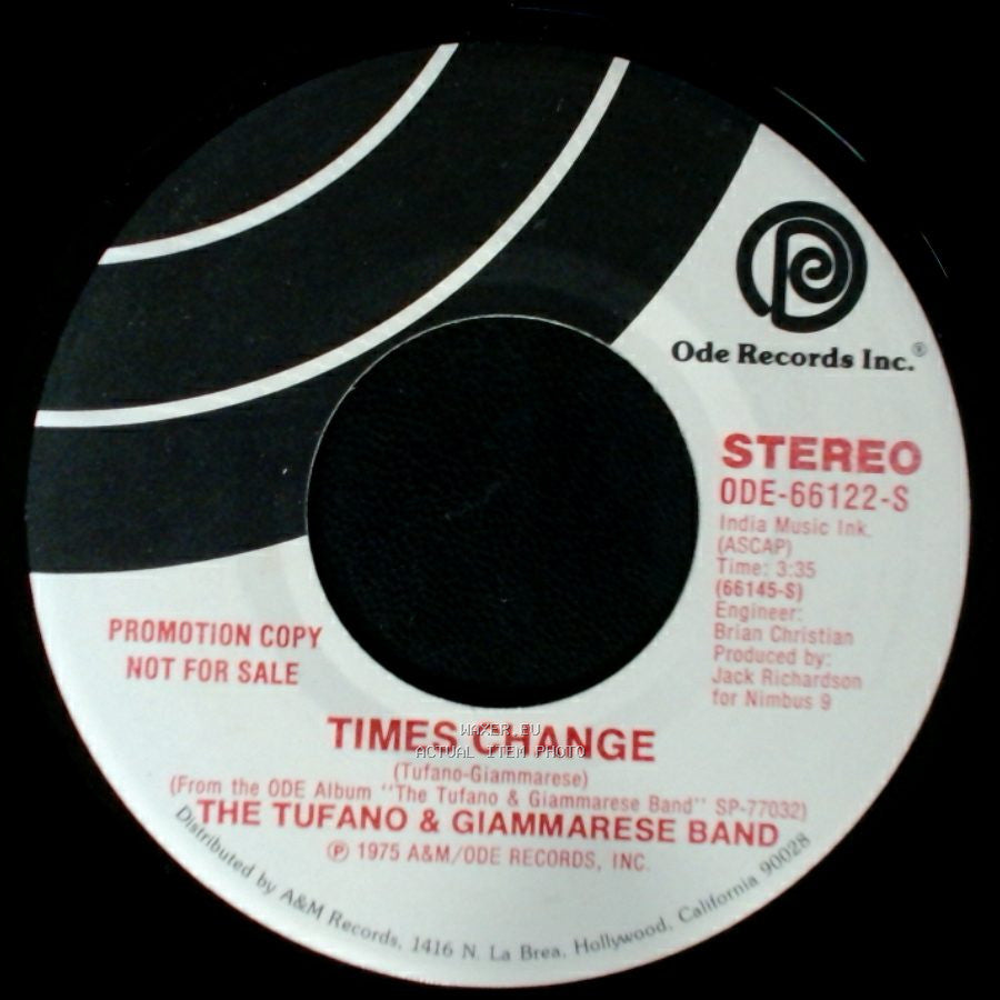 The Tufano & Giammarese Band - Times Change / Times Change side B