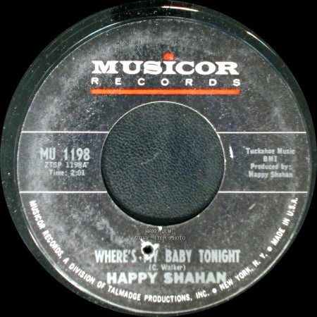 Happy Shahan - Let's Shake Hands / Where's My Baby Tonight side B