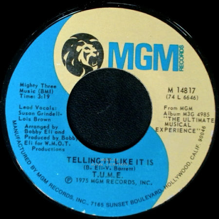 T.U.M.E. - Telling It Like It Is / You're Not Him side B