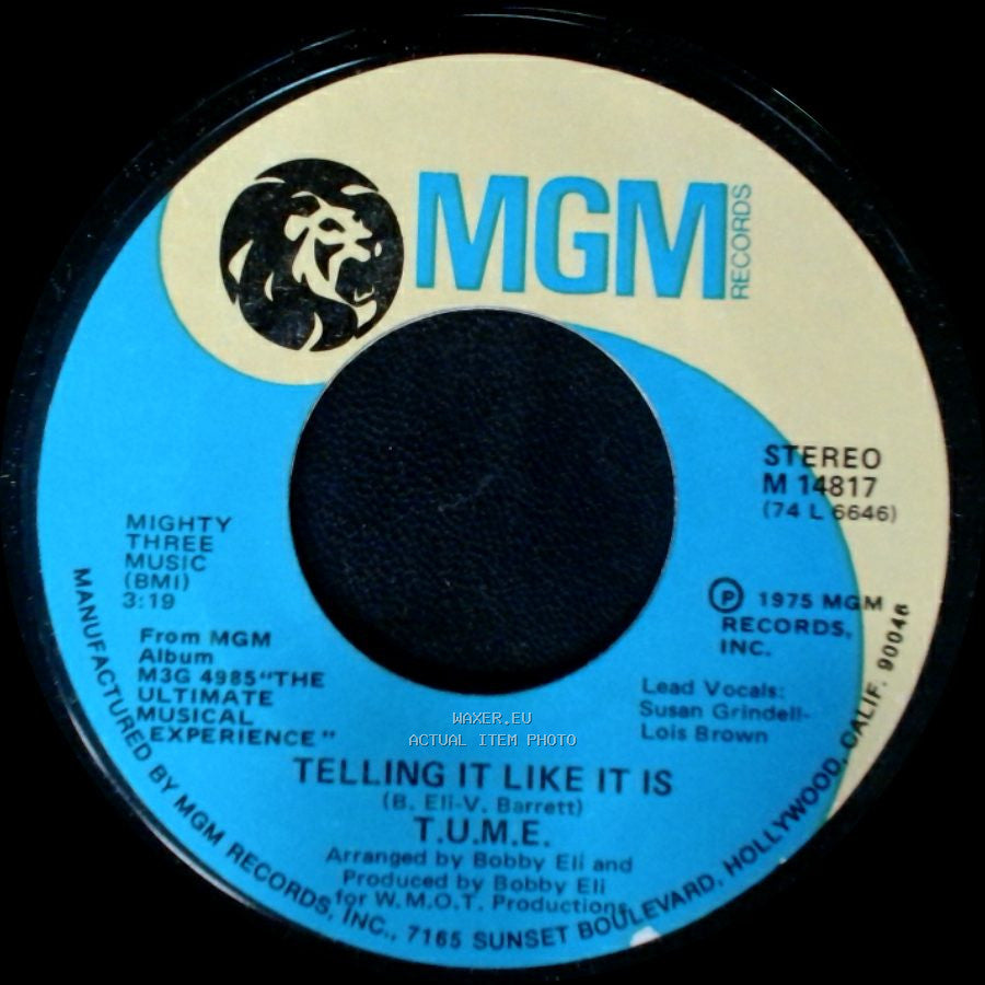 T.U.M.E. - Telling It Like It Is / You're Not Him side B