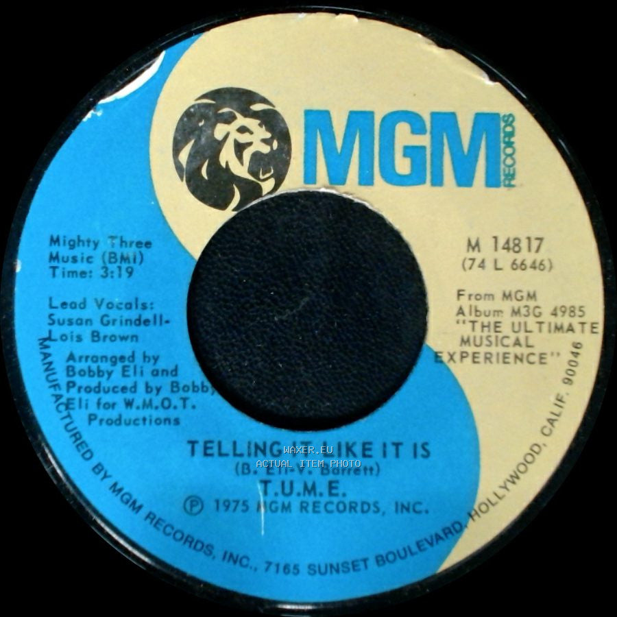 T.U.M.E. - Telling It Like It Is / You're Not Him side B