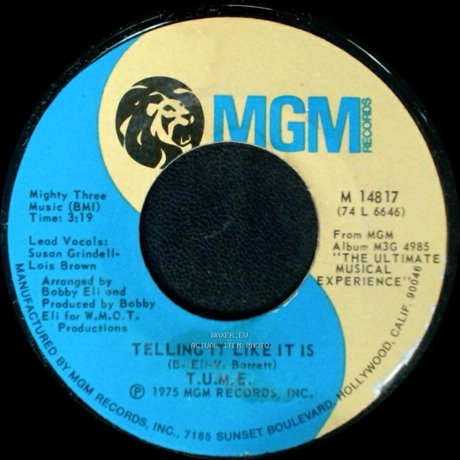 T.U.M.E. - Telling It Like It Is / You're Not Him side B