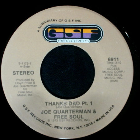 Joe Quarterman & Free Soul - Thanks Dad Pt. 1 / Thanks Dad Pt. 2 side A