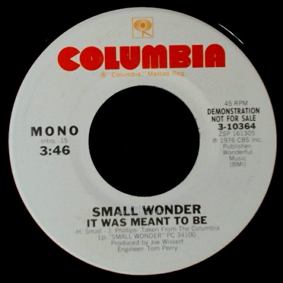 Small Wonder - Small Wonder It Was Meant To Be / It Was Meant To Be side A