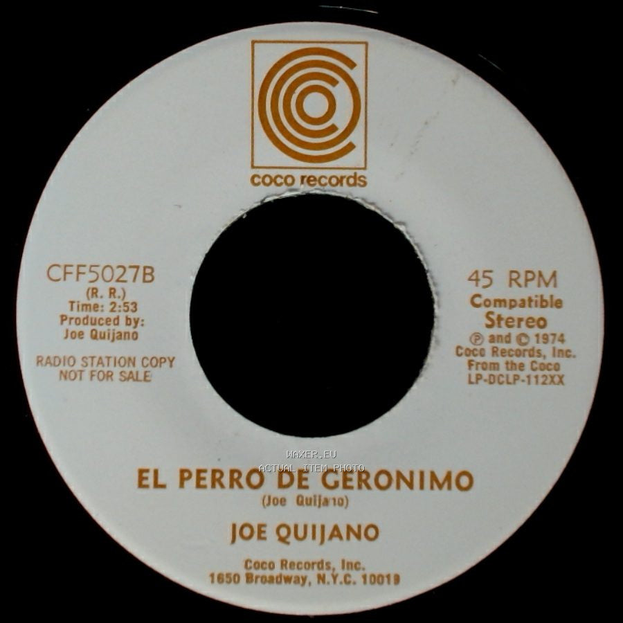 Joe Quijano - Rodolfo / El Perro De Geronimo side B