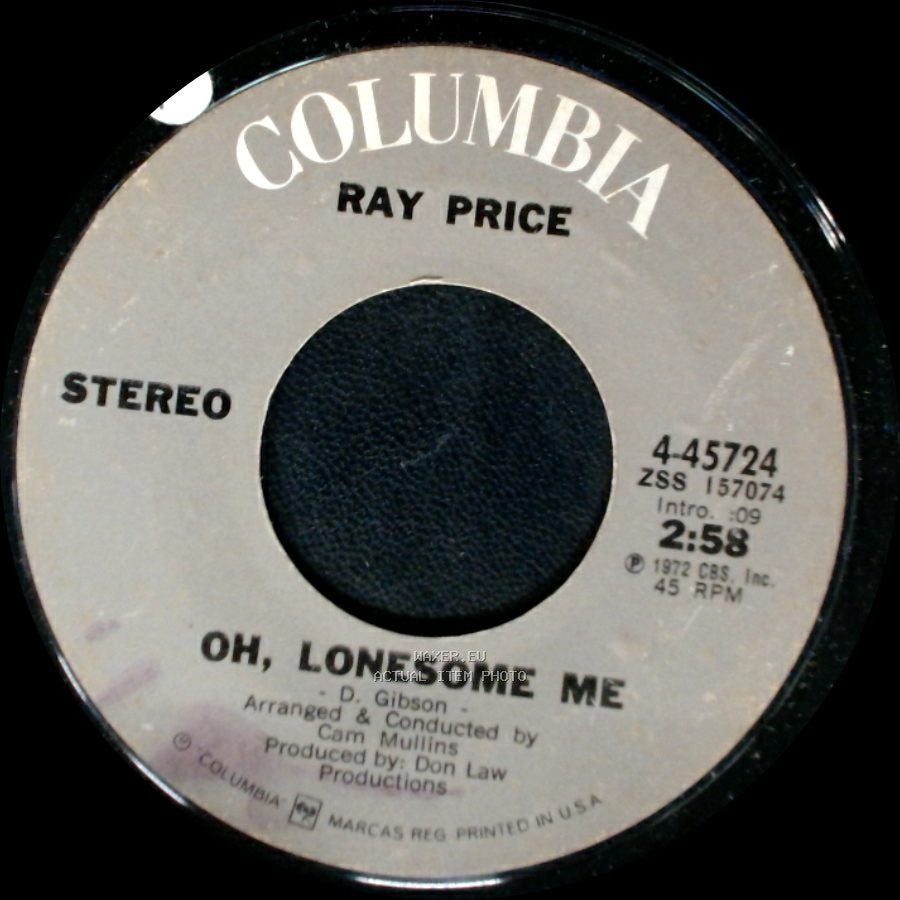 Ray Price - She's Got To Be A Saint / Oh, Lonesome Me side B