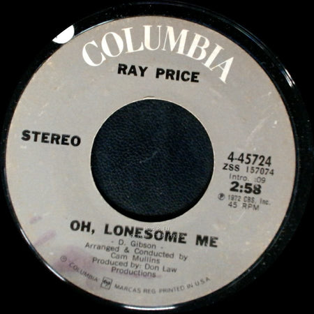Ray Price - She's Got To Be A Saint / Oh, Lonesome Me side B