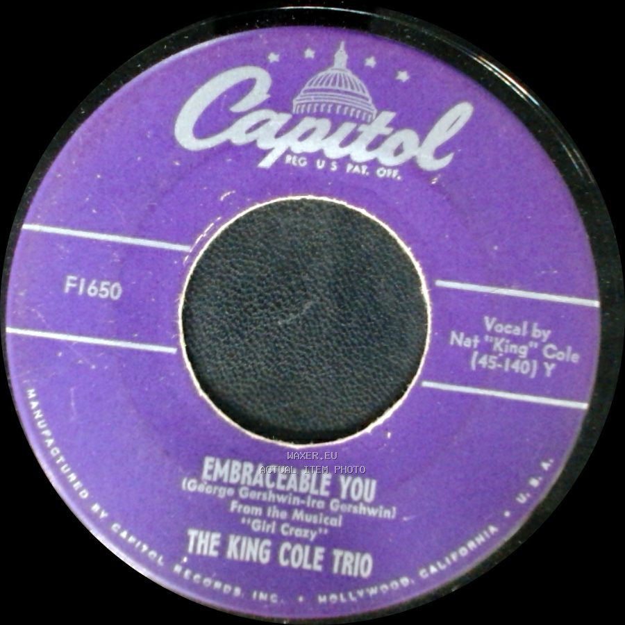 The King Cole Trio - Embraceable You / It's Only A Paper Moon side A