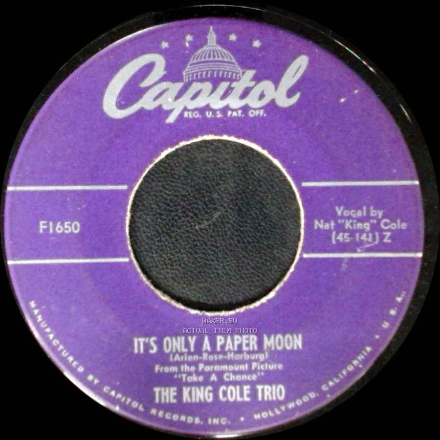 The King Cole Trio - Embraceable You / It's Only A Paper Moon side B